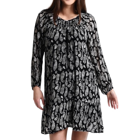 Roller Rabbit Clinton Clemente Dress in Black Paisley Sz XL - Picture 3 of 16